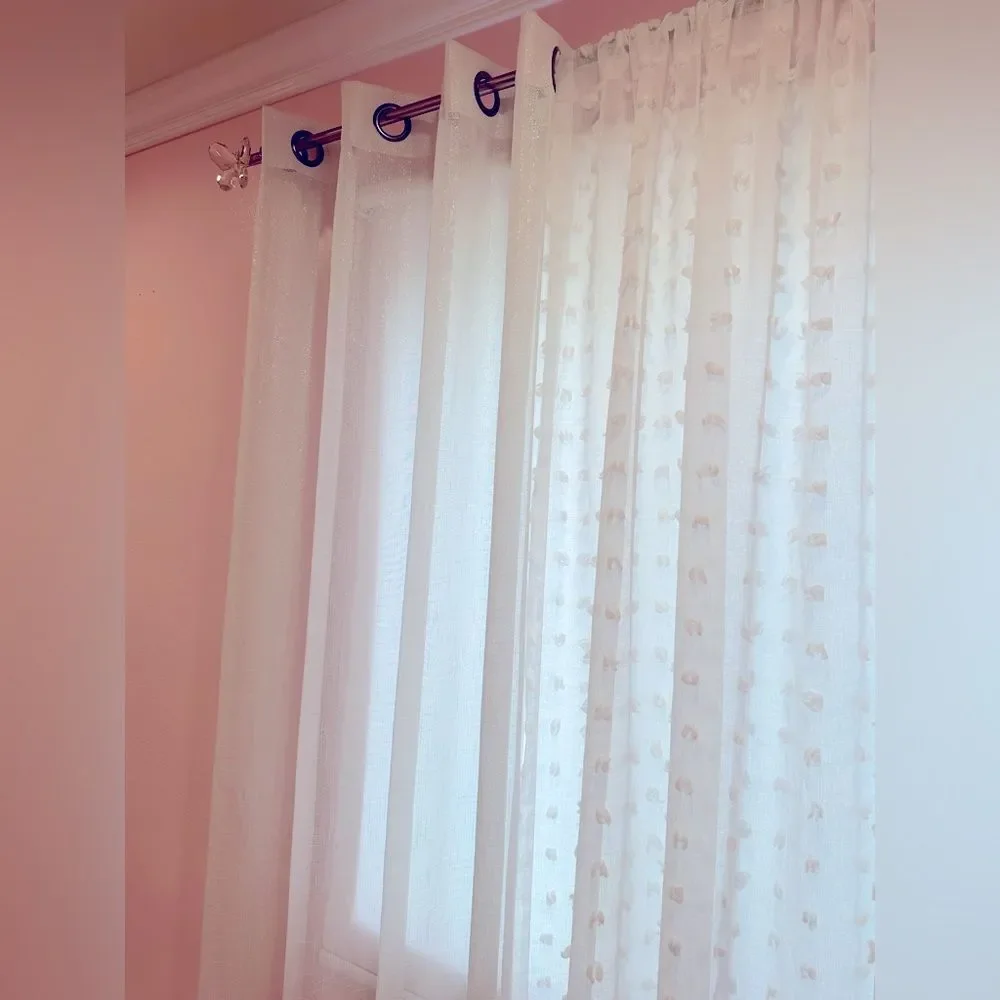 White and silver curtains